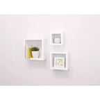 Étagères murales flottantes (lot de 3) – Blanc