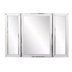 Miroir de courtoisie à charnières autoportant – Verre transparent