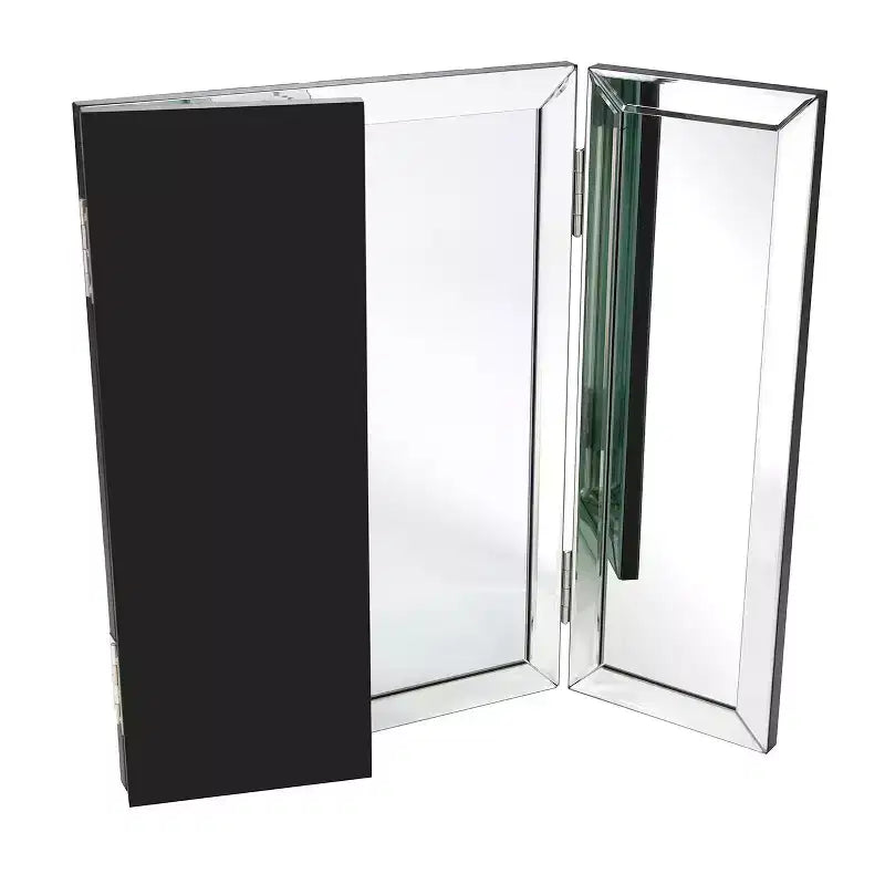 Miroir de courtoisie à charnières autoportant – Verre transparent