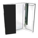 Miroir de courtoisie à charnières autoportant – Verre transparent