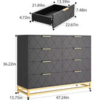 Commode 8 tiroirs noire/blanche, assemblage par 1 personne