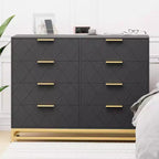 Commode 8 tiroirs noire/blanche, assemblage par 1 personne