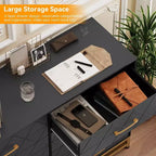 Commode 8 tiroirs noire/blanche, assemblage par 1 personne