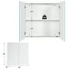 Armoire de toilette murale – Blanche, 2 portes sans cadre