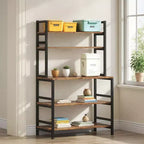Meuble de rangement 5 niveaux avec plan de travail – 80 × 40 cm