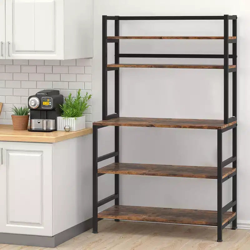 Meuble de rangement 5 niveaux avec plan de travail – 80 × 40 cm