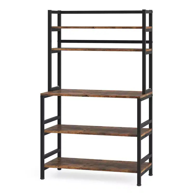Meuble de rangement 5 niveaux avec plan de travail – 80 × 40 cm