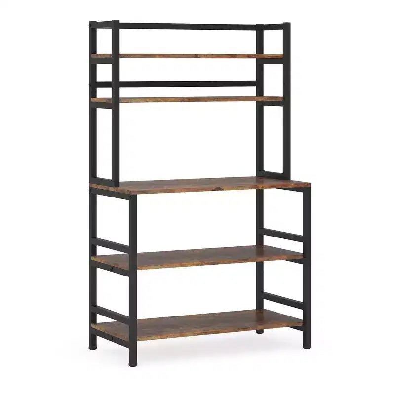 Meuble de rangement 5 niveaux avec plan de travail – 80 × 40 cm