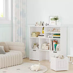 Meuble de rangement pour jouets d'enfants avec 3 tiroirs et 6 compartiments