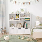 Meuble de rangement pour jouets d'enfants avec 3 tiroirs et 6 compartiments