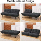 Canapé-lit futon convertible – 3 positions, 2 places