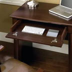 Bureau d'ordinateur exécutif traditionnel en cerisier avec tiroirs, 1 personne