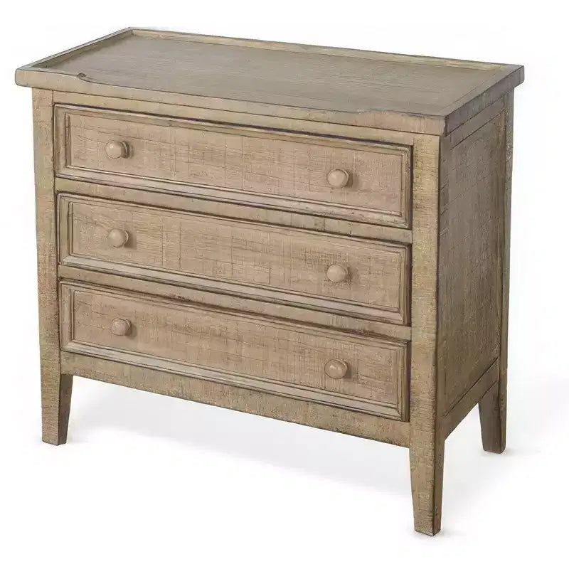 Table d'appoint à 3 tiroirs – Bois d'acajou brun