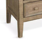 Table d'appoint à 3 tiroirs – Bois d'acajou brun