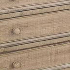 Table d'appoint à 3 tiroirs – Bois d'acajou brun