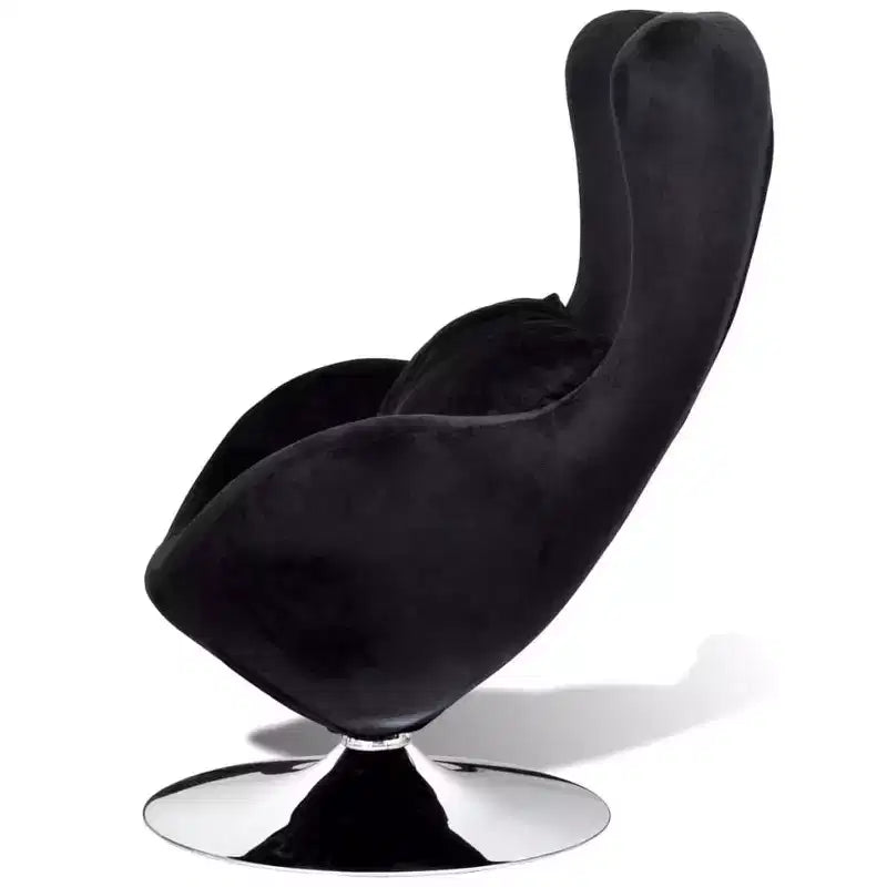 Fauteuil Œuf Pivotant à 360° – Noir, 1 place