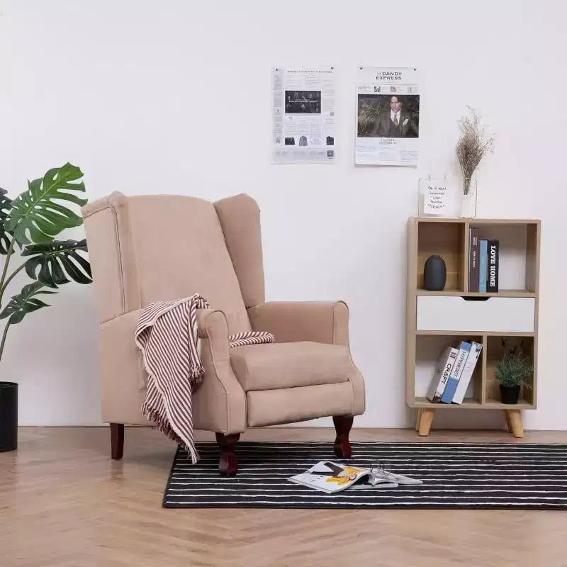 Fauteuil inclinable réglable – Crème, 1 place