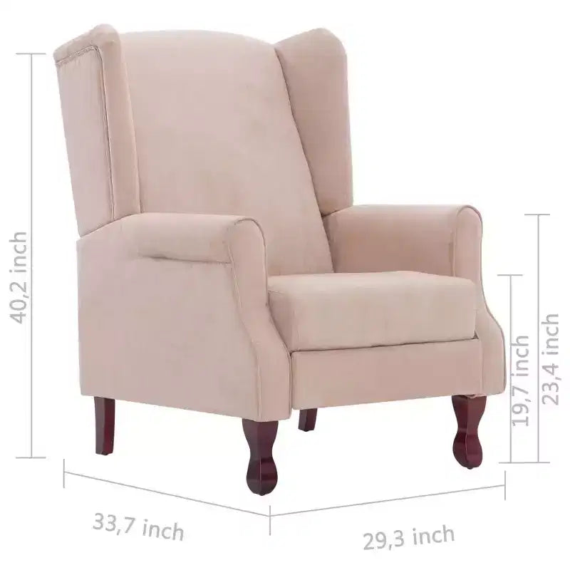 Fauteuil inclinable réglable – Crème, 1 place