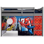 Tente de lit mezzanine Spider-Man Rouge et Bleu pour 1 enfant