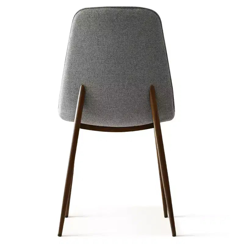 Chaises de salle à manger sans accoudoirs, dossier incurvé, rembourrées beiges / grises / vertes, lot de 4