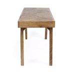 Banc de salle à manger fait main en bois de manguier – Marron naturel