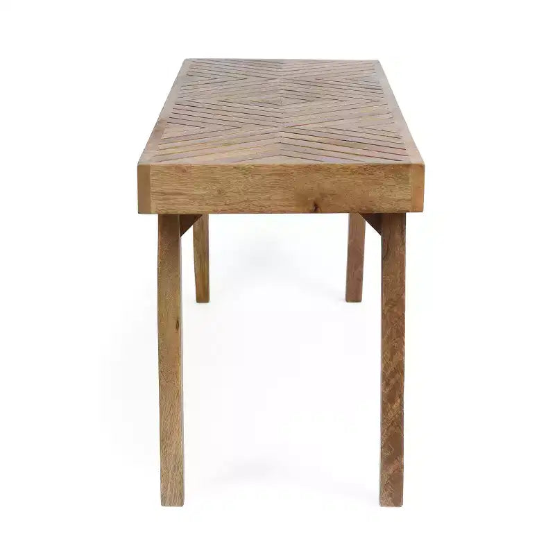 Banc de salle à manger fait main en bois de manguier – Marron naturel