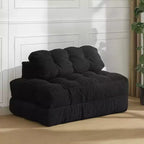 Canapé-lit d'appoint pliant – Beige / Noir / Gris foncé, 1 place