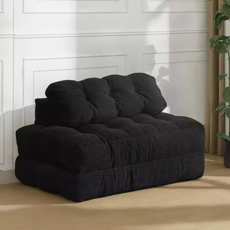 Canapé-lit d'appoint pliant – Beige / Noir / Gris foncé, 1 place