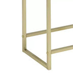 Table d'appoint – Plateau blanc / Structure en métal doré