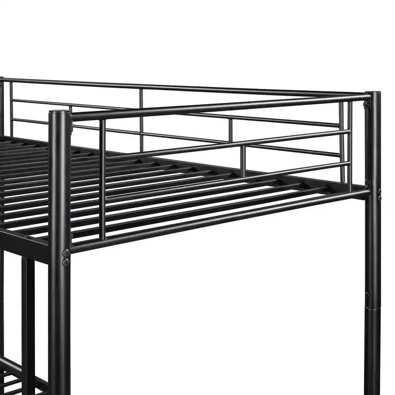 Lit superposé en métal pour 2 personnes – Noir