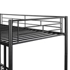 Lit superposé en métal pour 2 personnes – Noir