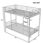 Lit superposé en métal pour 2 personnes – Noir
