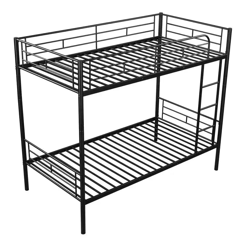 Lit superposé en métal pour 2 personnes – Noir