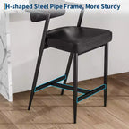 Tabourets de bar hauteur comptoir, lot de 2 – Noir / Marron / Vert, 2 places