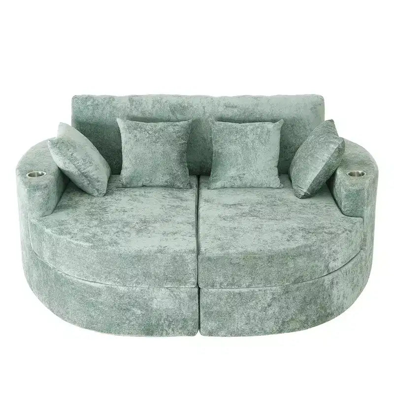 Grande chaise longue – Noir / Vert, 1 place
