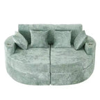 Grande chaise longue – Noir / Vert, 1 place