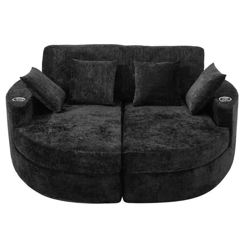 Grande chaise longue – Noir / Vert, 1 place