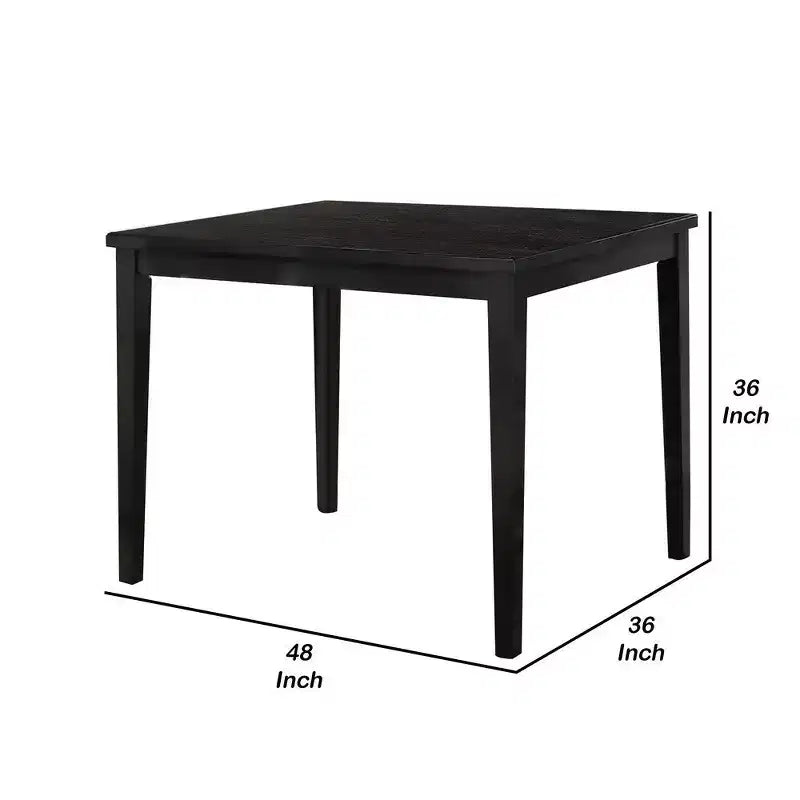 Table de salle à manger hauteur comptoir – Noyer foncé, 4 places
