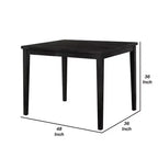 Table de salle à manger hauteur comptoir – Noyer foncé, 4 places