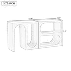 Console modulaire – Noir, design incurvé