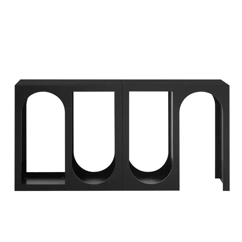 Console modulaire – Noir, design incurvé