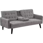 Canapé-lit convertible – Gris foncé / Gris, 2 places