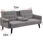 Canapé-lit convertible – Gris foncé / Gris, 2 places