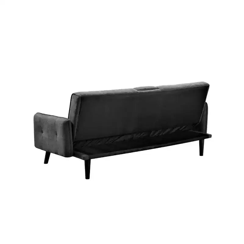 Canapé-lit convertible – Gris foncé / Gris, 2 places