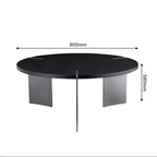 Table Basse Ronde – Noyer / Noir, Style Moderne