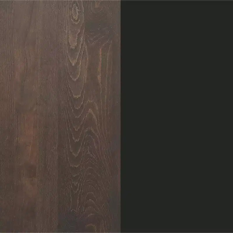 Table de salle à manger haute – Plateau marron foncé ou naturel / Base noire, 4 places