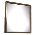 Miroir rectangulaire marron pour commode, bords arrondis, unique