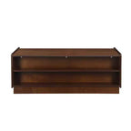 Table basse rectangulaire moderne noire/marron avec rangement, 1 personne