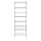 Étagère de rangement à 8 niveaux en fil d'acier réglable