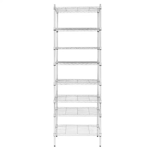 Étagère de rangement à 8 niveaux en fil d'acier réglable